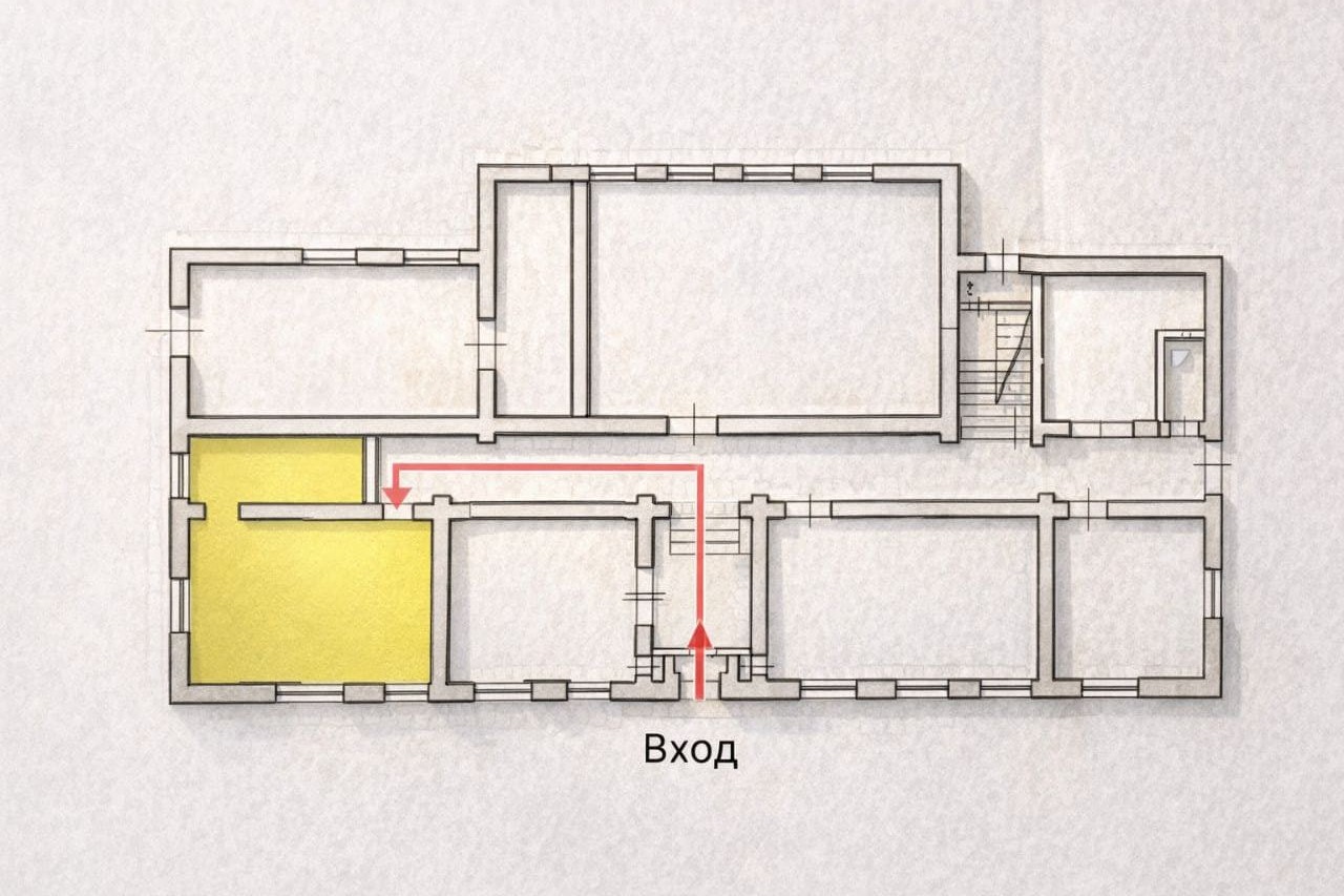 План помещения с карточками и параметрами